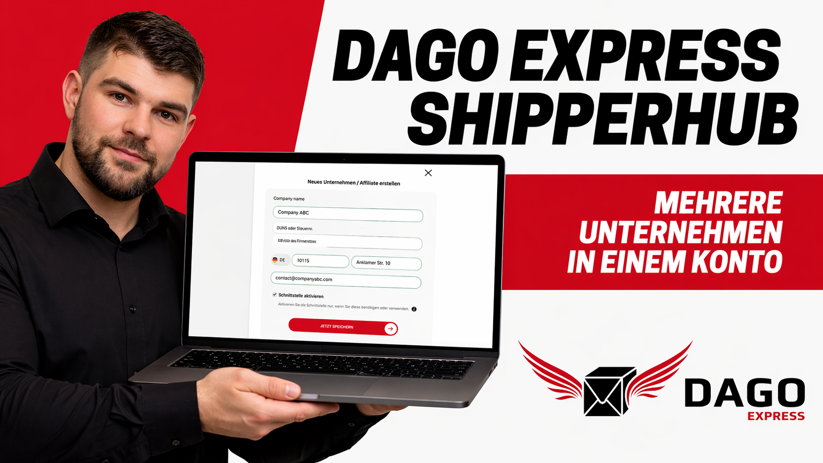 Mehrere Unternehmen im DAGO Express ShipperHub verwalten