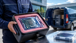 Kurierdienst Hightech-Bauteile