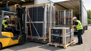 Solaranlagen-Logistik