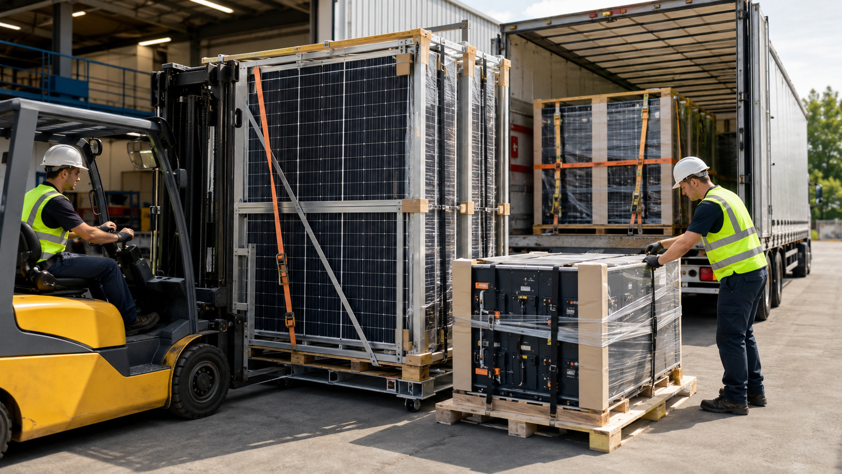 Solaranlagen-Logistik